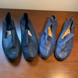 Bundle of 2 pairs of Lucky Brand Cahill Flats Blue and Black